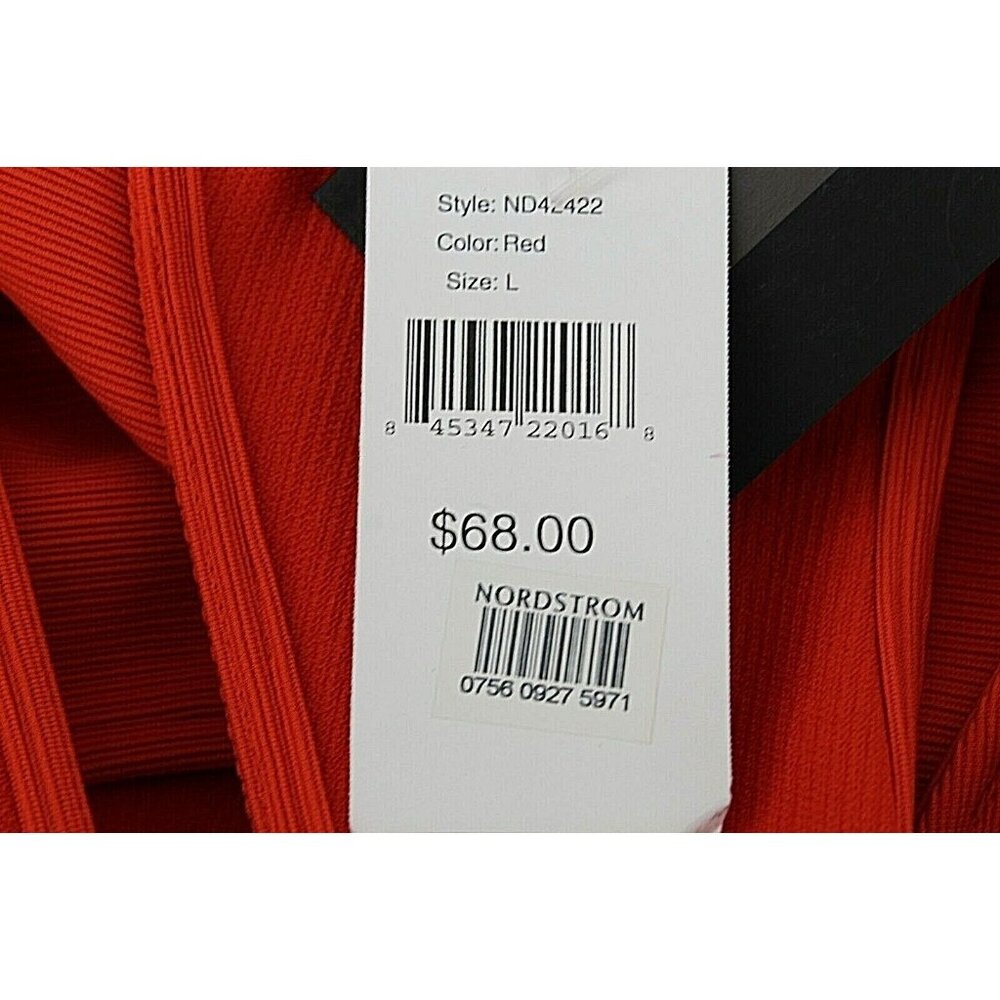 Pure Sugar $68 Sz L Orange Textured Open Back Polyester Spandex Dress - Picture 4 of 7